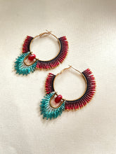 Load image into Gallery viewer, Beaded Hoop Earrings 4402