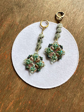 Load image into Gallery viewer, Lush Drop with Moss Agate Earrings 4654