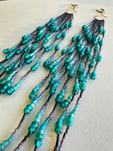 Load image into Gallery viewer, Ocean Waves Fringe Earrings 4673