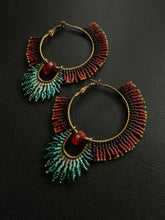 Load image into Gallery viewer, Beaded Hoop Earrings 4402