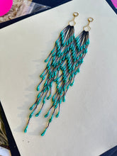 Load image into Gallery viewer, Ocean Waves Fringe Earrings 4673