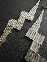 Load image into Gallery viewer, Twizzler Ice Queen Fade Lightning Drop Earrings 4585
