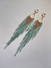 Load image into Gallery viewer, Medium Silks Beaded Fringe Earrings 4459