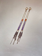 Load image into Gallery viewer, Amethyst Ladder Earrings 4471