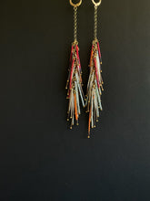 Load image into Gallery viewer, Beaded Quill Drop Earrings 4021
