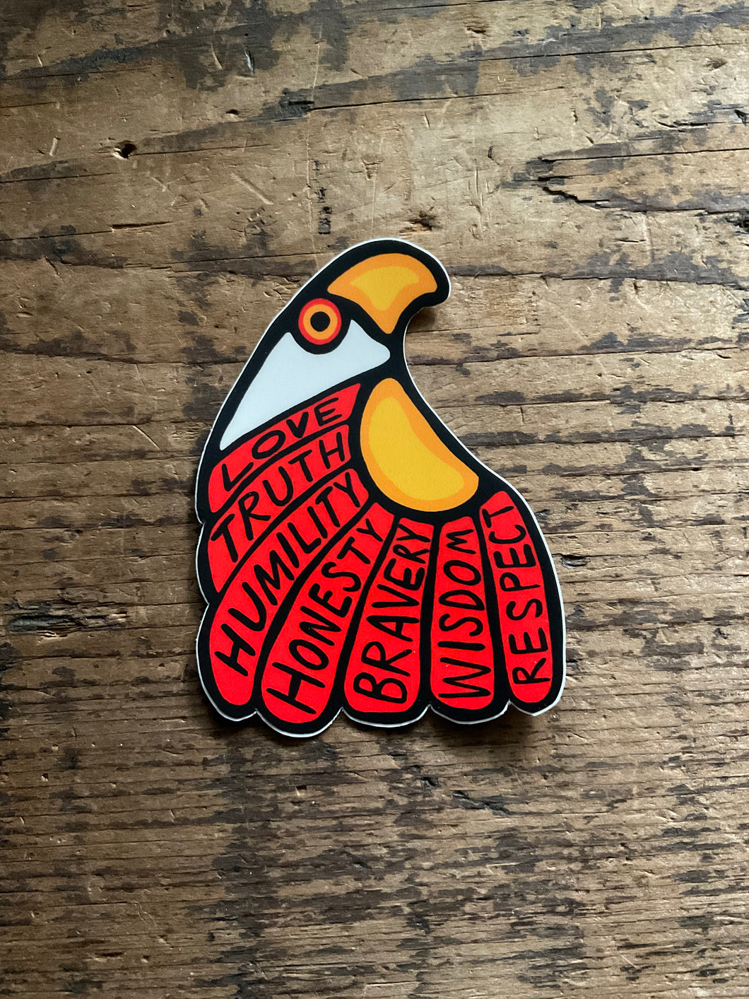 Eagle Carries Grandfather Teachings sticker