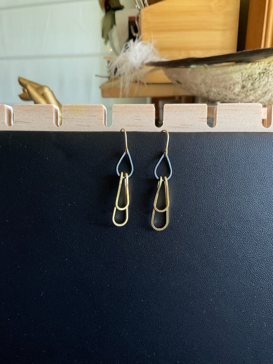 Brass Drop Earrings 4058