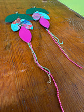 Load image into Gallery viewer, Leather flower earrings 4620
