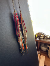 Load image into Gallery viewer, Beaded Quill Drop Earrings 4021
