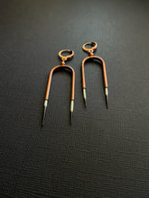 Load image into Gallery viewer, Small Beaded Quill Drop Earrings 4017
