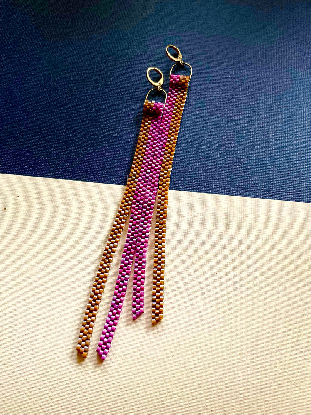 Beaded Fringe Earrings 4092