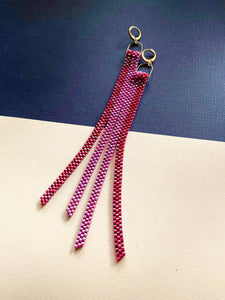 Beaded Fringe Earrings 4090