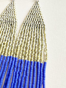 Clementine Beaded Fringe Earrings C9