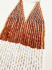 Clementine Beaded Fringe Earrings C5