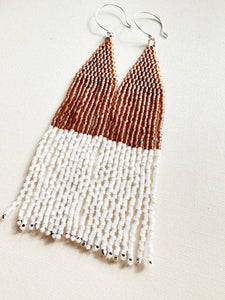 Clementine Beaded Fringe Earrings C5