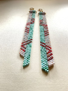 Beaded Fringe Earrings 4082