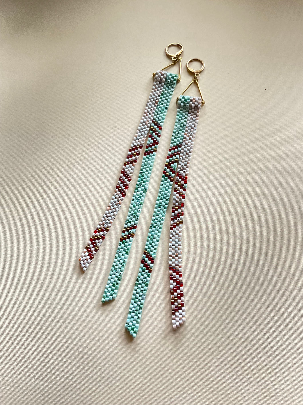 Beaded Fringe Earrings 4082