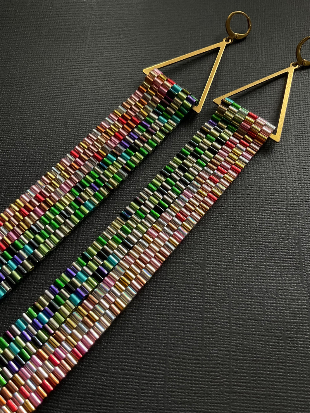 Beaded Fringe Earrings 4127