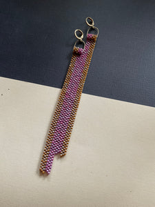 Beaded Fringe Earrings 4092