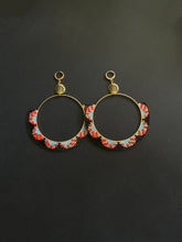 Load image into Gallery viewer, Beaded Hoop Earrings 3980
