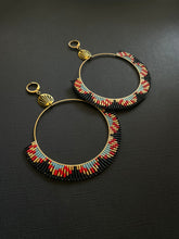 Load image into Gallery viewer, Beaded Hoop Earrings 3980
