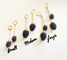 Load image into Gallery viewer, (PRE-ORDER) Small Blackberry Drop Earrings
