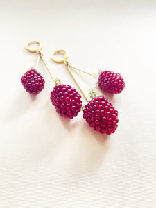 (PRE-ORDER) Large Raspberry Drop Earrings