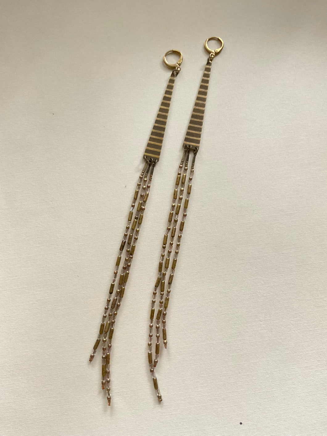 Beaded Fringe Earrings 3825