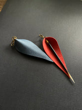 Load image into Gallery viewer, Leather &amp; Quill Drop Earrings 3830
