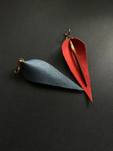 Load image into Gallery viewer, Leather &amp; Quill Drop Earrings 3832
