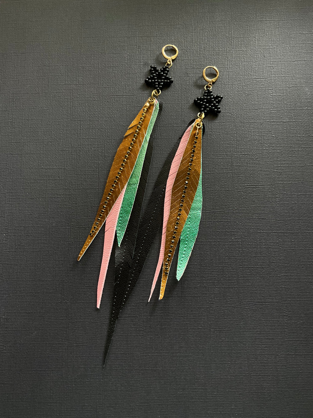 Beaded Drop Earrings 3854