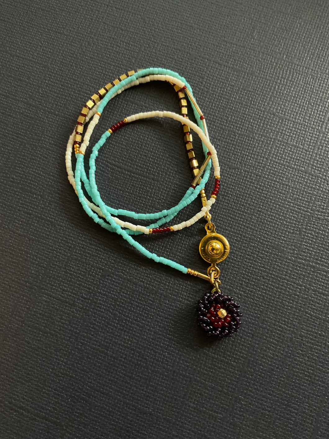 Fancy Simple Beaded Necklace 3877