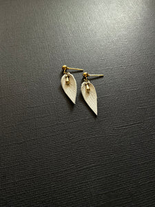 Leather Drop Stud Earrings 3912