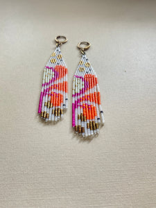 Botanical Beaded Fringe Earrings 3921