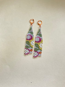 Botanical Beaded Fringe Earrings 3922