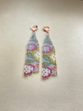 Load image into Gallery viewer, Botanical Beaded Fringe Earrings 3922
