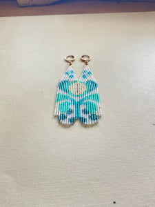 Botanical Beaded Fringe Earrings 3923