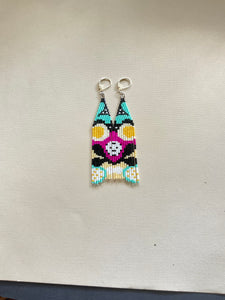 Botanical Beaded Fringe Earrings 3924