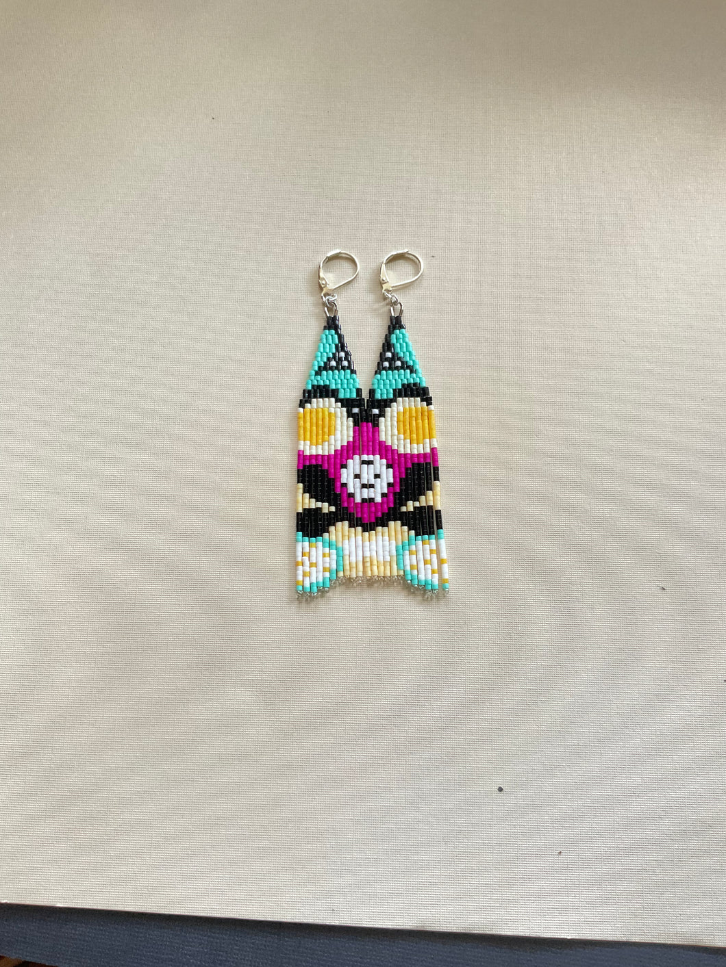 Botanical Beaded Fringe Earrings 3924
