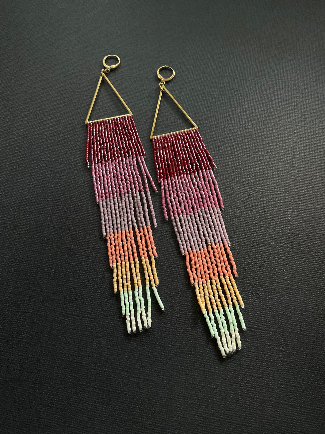 Beaded Fringe Earrings 3927