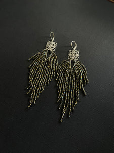 Beaded Fringe Earrings 3928