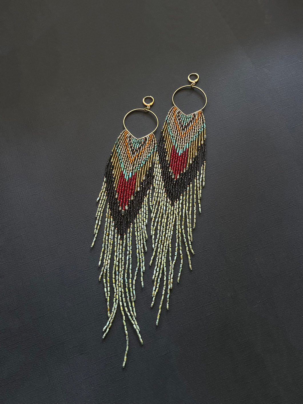 Beaded Fringe Earrings 3934