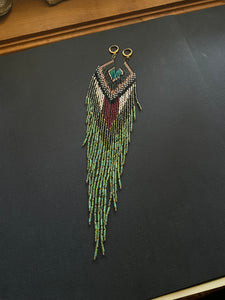 Beaded Fringe Earrings 3935