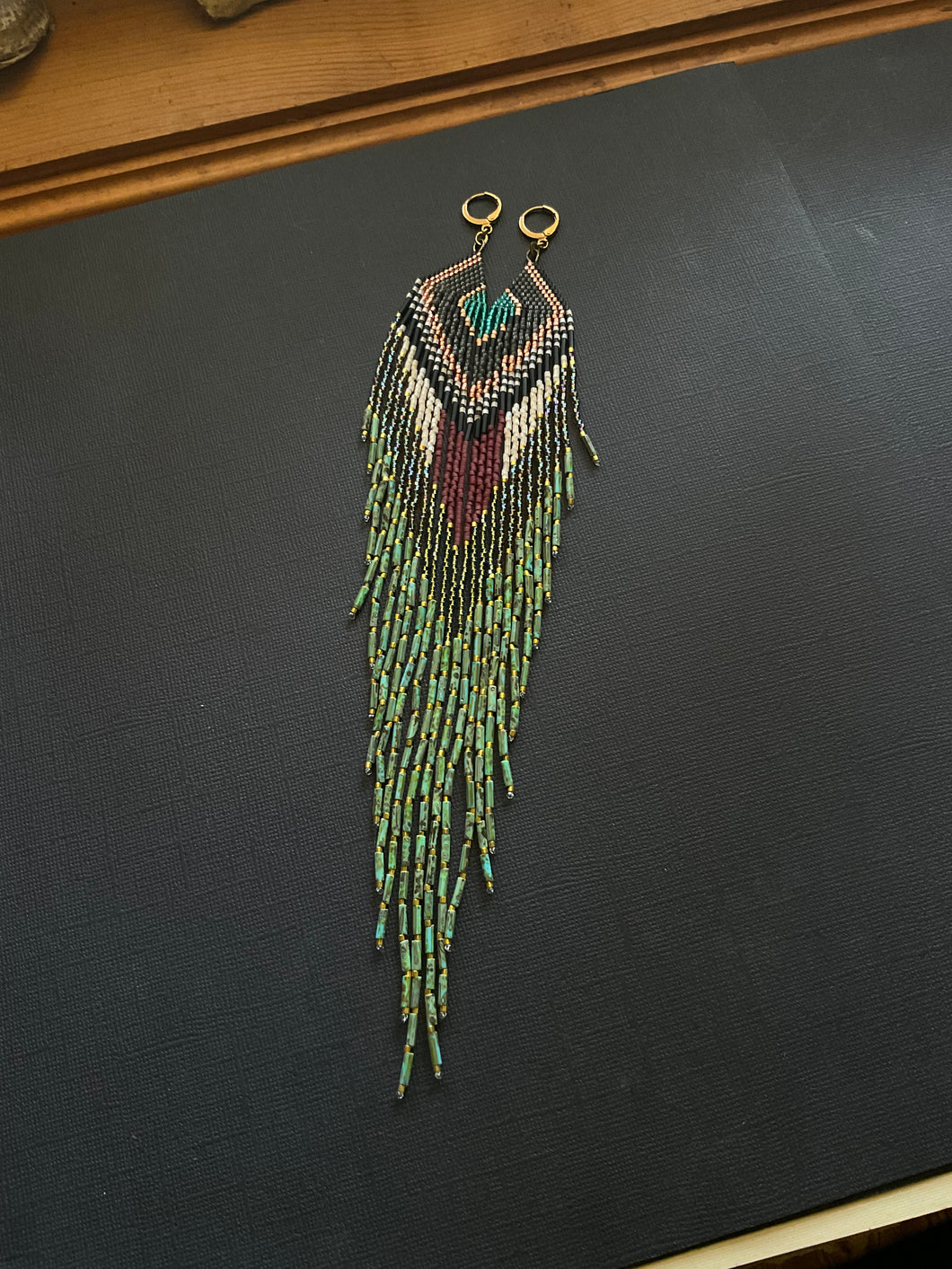 Beaded Fringe Earrings 3935