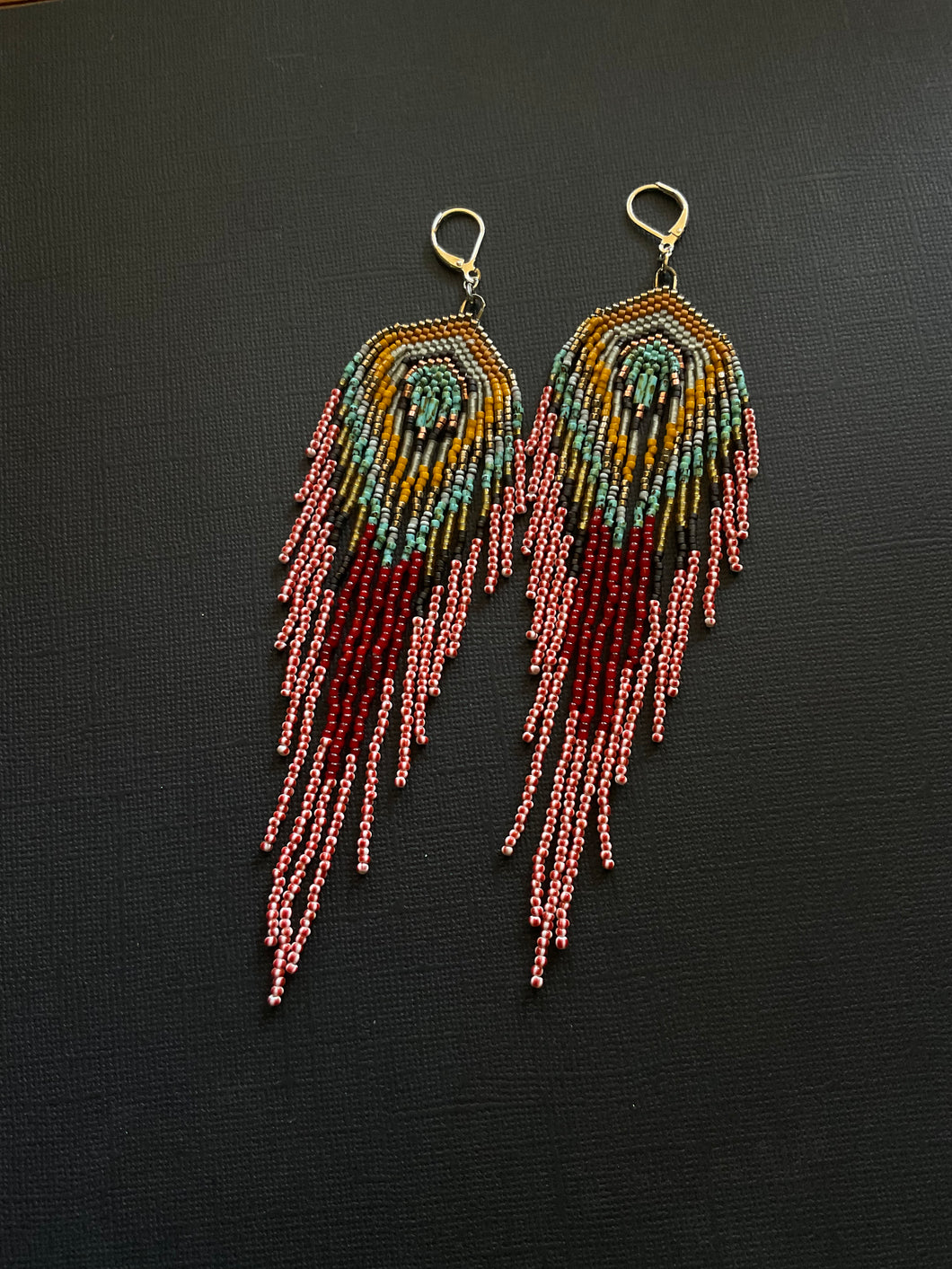 Beaded Fringe Earrings 3936