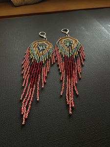 Beaded Fringe Earrings 3936