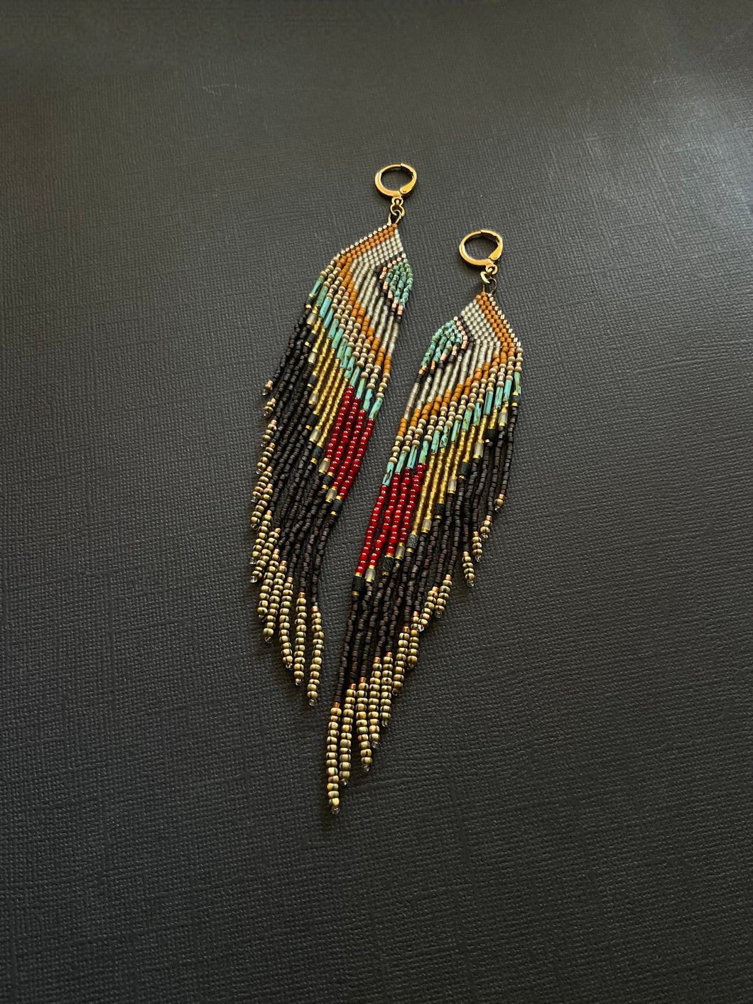 Beaded Fringe Earrings 3937