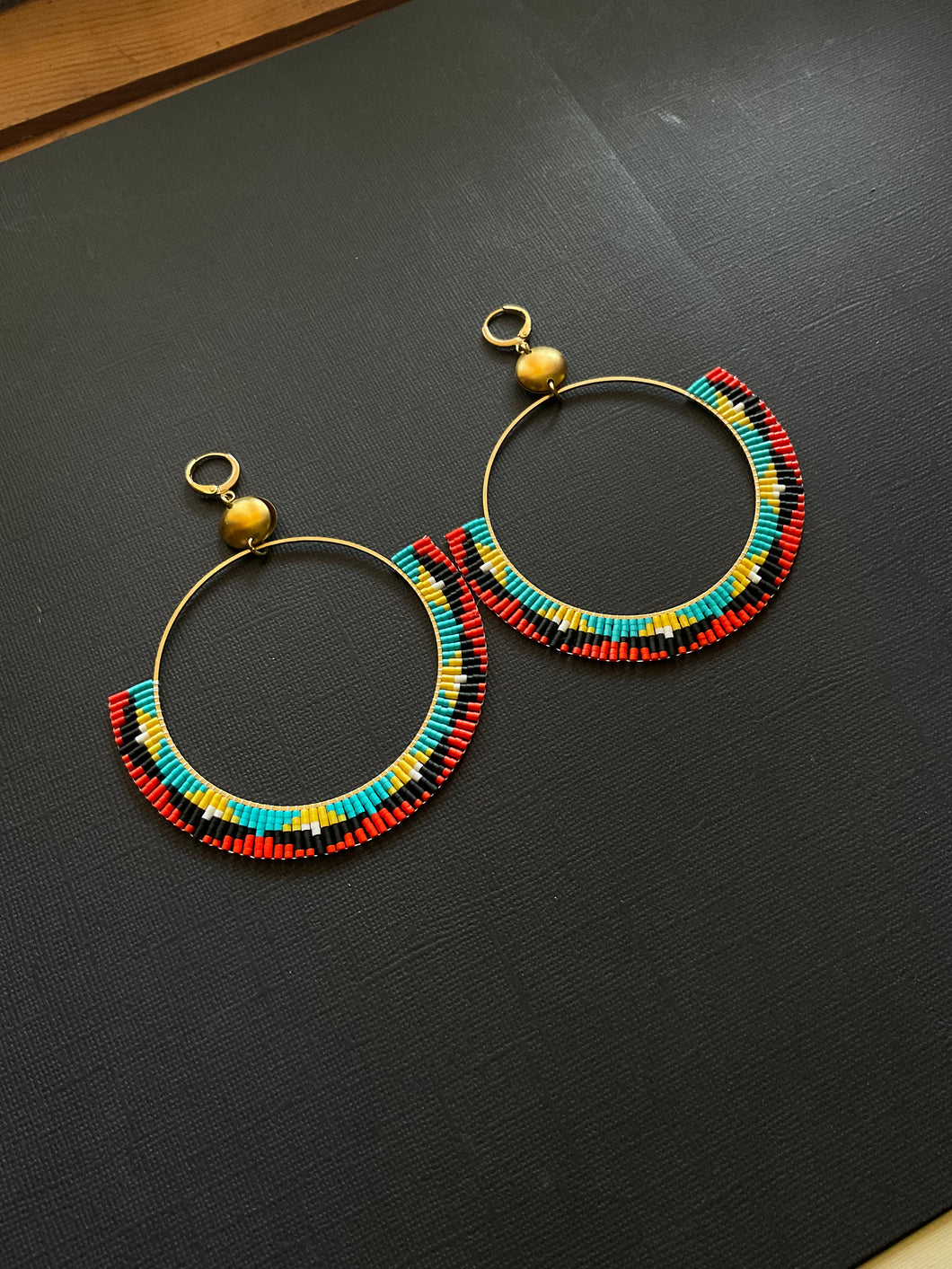MIGIZII Beaded Hoop Earrings 3940
