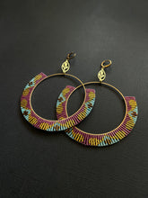 Load image into Gallery viewer, Beaded Hoop Earrings 3941
