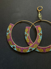 Load image into Gallery viewer, Beaded Hoop Earrings 3941
